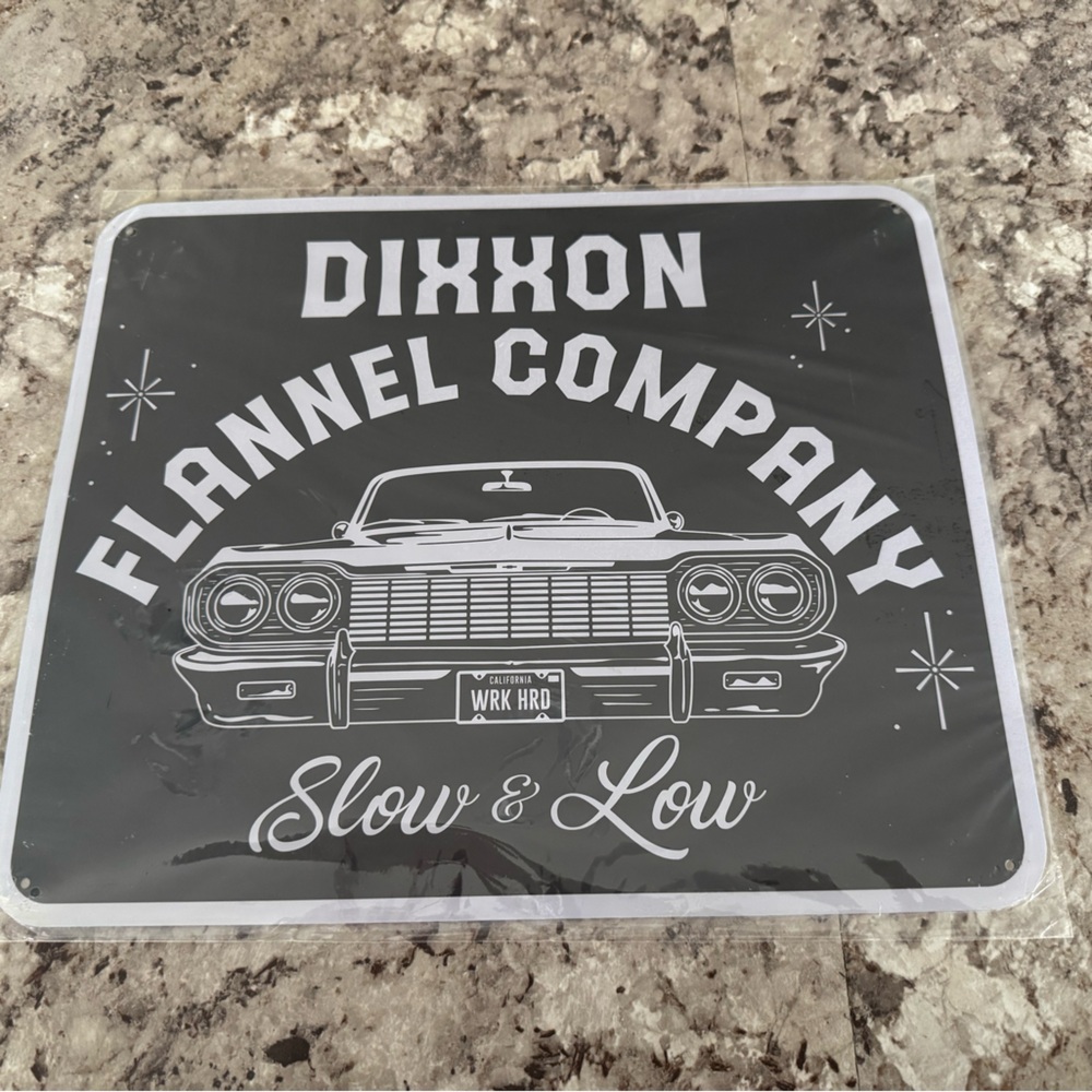 Dixxon Metal wall Sign Slow n Low